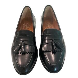 Mezlan Mens 10 Black Leather Loafer Kiltie W/ Tassel Wing Tip Made Spain